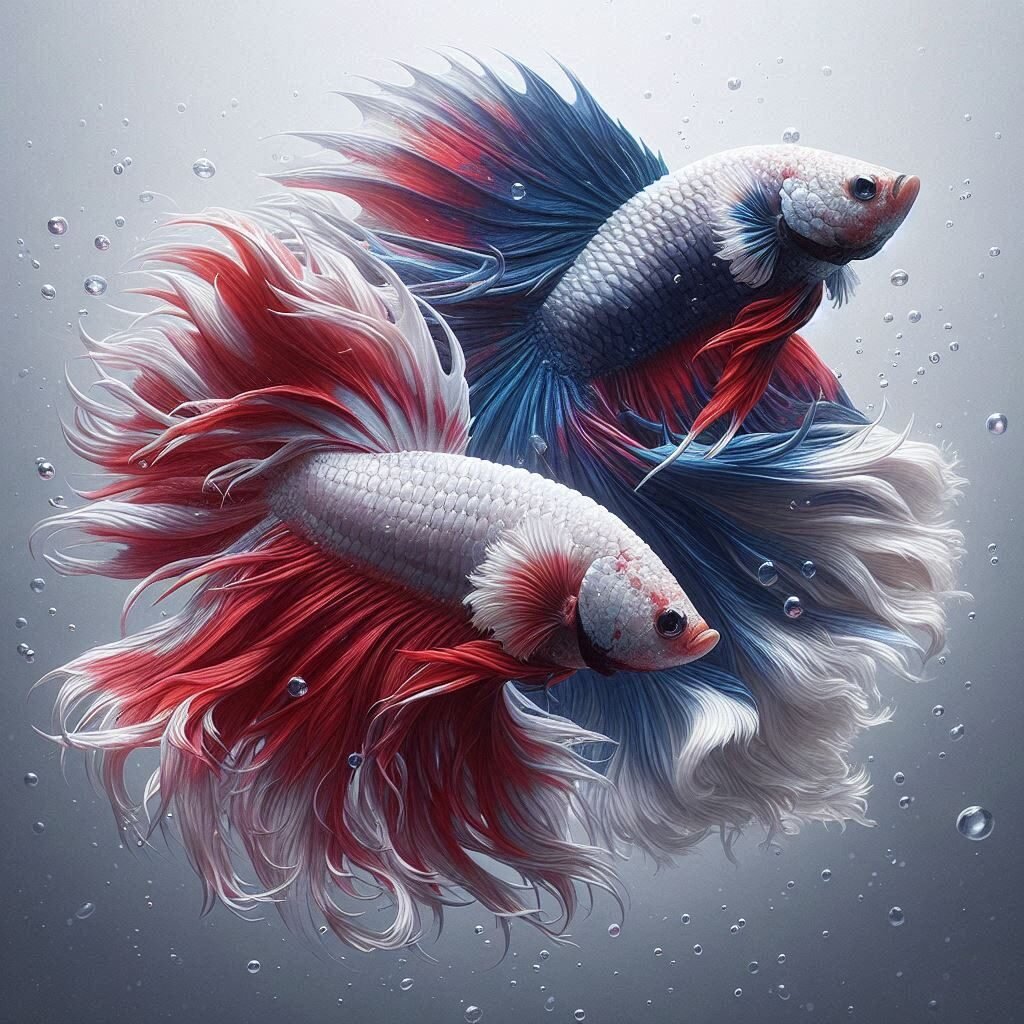 Male and female betta fish